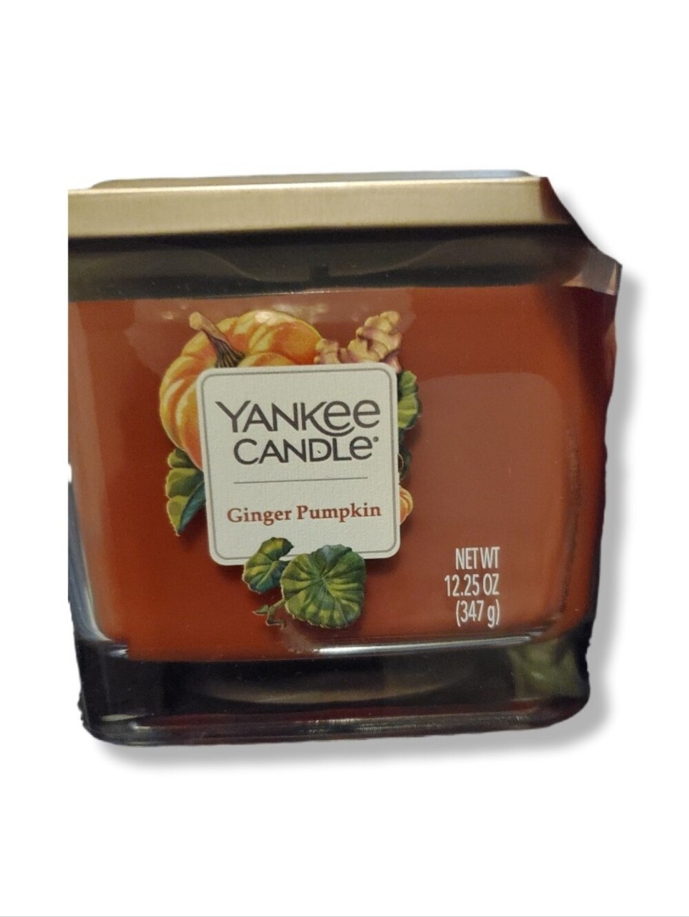 Yankee Candle Ginger Pumpkin Jar - Orange and Gold